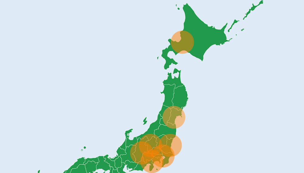 在宅医療過疎地展開地図